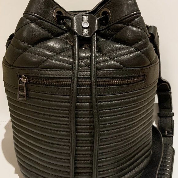 ZADIG & VOLTAIRE - Bobo Matelasse Black Bucket Bag - Picture 5 of 13